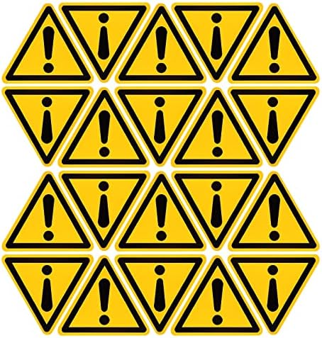 PATIKIL Háromszög Figyelmeztetés Figyelmeztető Jel Öntapadó Sárga Fekete Szavak 20mm/0.78 os a Gép, Műszer, Berendezés Felület Csomag 20
