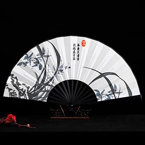 EGAZS Kezét Rajongó Illusztráció legyező Kínai stílusú ősi stílus, 10 hüvelykes tartozékok selyem legyező bambusz rajongó