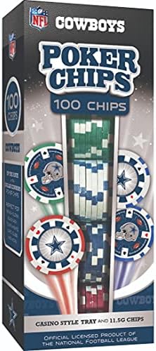 Remekművek NFL-Unisex-Felnőtt 100 Darabos Casino Stílusú Póker Zseton