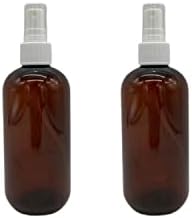 Természetes Gazdaságok 8 oz Amber Boston BPA MENTES Üveg - 2 Csomag Üres utántölthető tartály - Illóolajok tisztítószerek - Aromaterápia