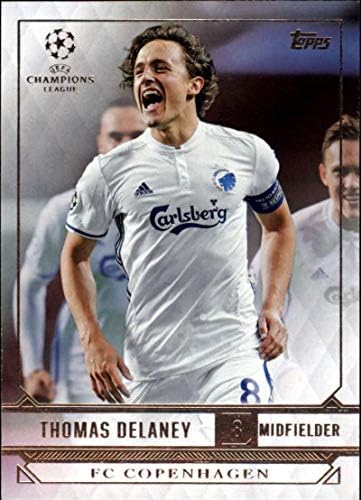 2017 Topps UCL (UEFA Champions League) Foci 70 Thomas Delaney FC Koppenhága Hivatalos Futbol Trading Card