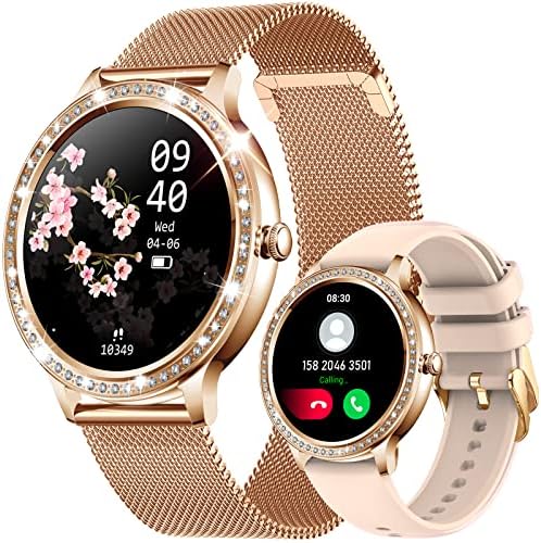 INEYES Okos Órák a Nők Gyémántokkal (Válasz/Hívást), 1.32 HD Smartwatch AI Hang iPhone Samsung Android Telefonok, Fitness Tracker