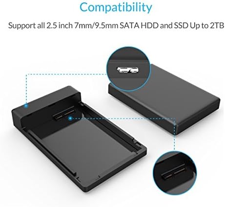 ORICO USB-Sata Merevlemez Burkolat A 2,5 Hordozható Merevlemez tok 7/9.5 mm-es HDD SSD Eszköz Ingyenes Max 4 TB Támogatás HASZNÁLATÁVAL Kompatibilis