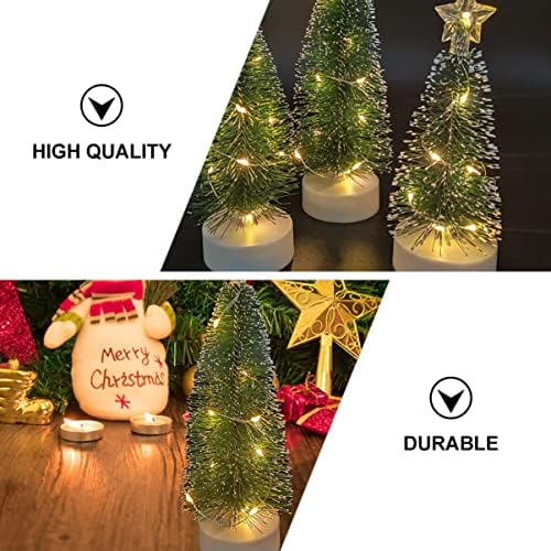 Kisangel 6 db LED Karácsonyi Mini karácsonyfa Mesterséges karácsonyfa világít karácsonyfa a Fa Mini Világító