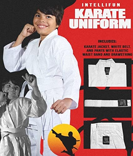 IntelliFun Karate Egységes Övvel Gyerekeknek Tartós Diák Karate Gi Harcművészeti Egységes