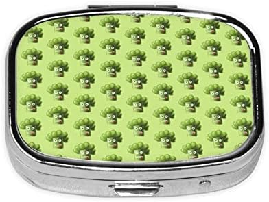 Brokkoli Tér Mini Tabletta Esetében Tükör Utazás Barátságos Hordozható Kompakt Rekeszes Doboz Pirulát