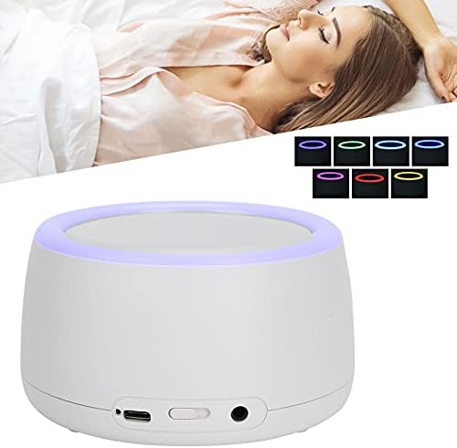 Háztartási Fehér Zaj Gép Állítható Éjszakai Fény USB Plug-in Hordozható Időzítő Alvás Hang Készülék Alkalmas a Babák, Felnőttek,
