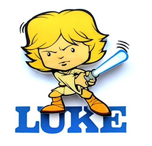 Star Wars Deco Mini 3D-s, Vezeték nélküli LED Fal Éjszakai Fény Luke Skywalker