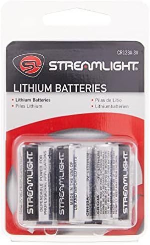 Streamlight 85180 CR123A 3V Lítium Elem, A 6-Pack, Fekete