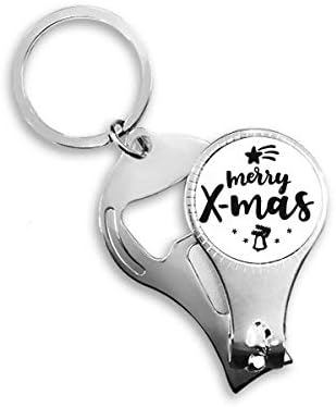 Merry X-Mas Karácsonyi Idézet Köröm Zimankó Gyűrű Kulcstartó Sörnyitó Clipper