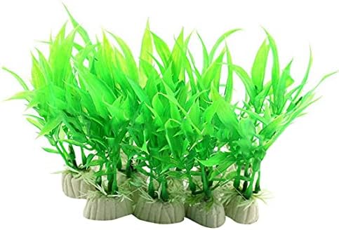 PetPhindU Zöld Szimuláció Bambusz Levél Formájú, Dekoratív műfüves Akvárium Műanyag Növény Dekoráció Akvárium Díszek
