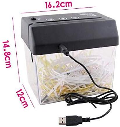 YLYAJY Asztali Hajtogatott Papír Szalag-Vágott Kis Mini USB-Zúzó, papírvágó Otthoni, Irodai