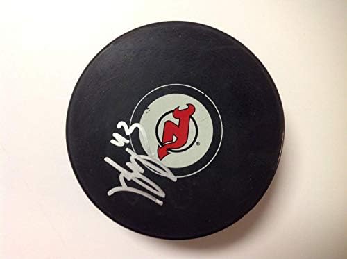 Brett Seney Aláírt Dedikált NJ New Jersey Devils Jégkorong egy - Dedikált NHL Korong