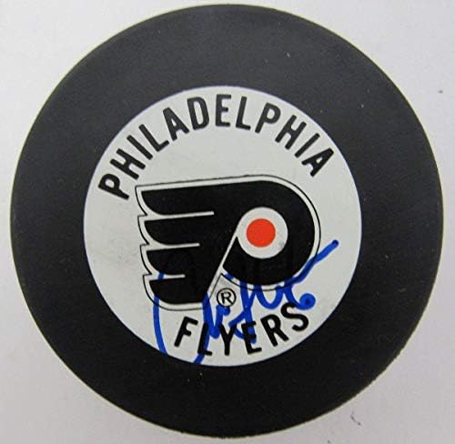 Chris Therien Philadelphia Flyers Dedikált/Aláírt Szórólapok Logó Korong SZÖVETSÉG 139246 - Dedikált NHL Korong