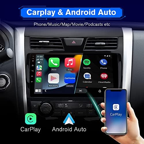 AWESAFE Android Autó Sztereó Rádió Nissan Teana Altima 2013-2018 Vezeték nélküli Carplay Android Auto, 2G +32G10 Érintőképernyő Rádió, GPS,