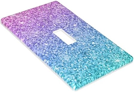 Kapcsoló Cover Pink Kék Glitter Fali Tányérok 1-Banda Egyetlen Kapcsoló 4.5 X 2.76 Hüvelyk 1 Csomag