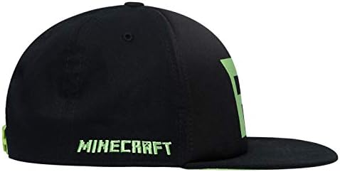 Minecraft Fiúk Creeper Arcát Sapka - Fekete, majd Zöld, Ifjúsági Snap Vissza Kalap