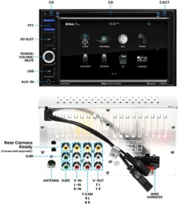 FŐNÖK Audio Rendszerek BV9364B Autó Hifi DVD Lejátszó - Dupla Din, Bluetooth Audio/kihangosított Hívás, 6.2 Colos Érintőképernyős