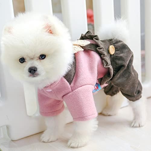 LEPSJGC Kisállat, kutya ruhák, ruházati kis kutya négylábú ruha nadrág megvastagodott kis kutya ruha (Szín : D, Méret : XL kód)