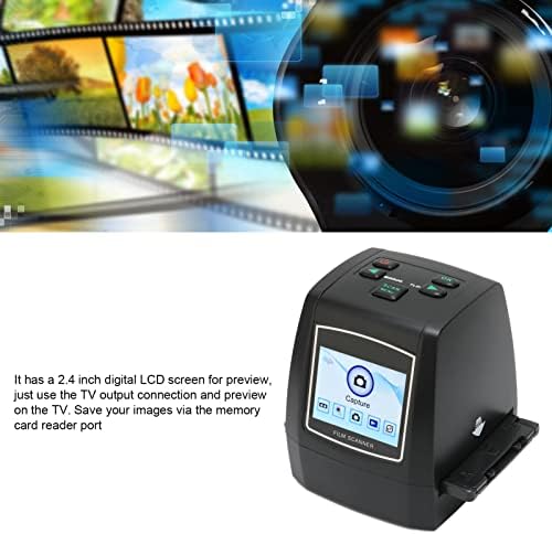 Film Szkenner, Digitális 2.4 inch Színes LCD Kijelző, USB, Hordozható Multi Nyelv, Kép, Szkenner, a Fekete-Fehér Színes Negatívok,