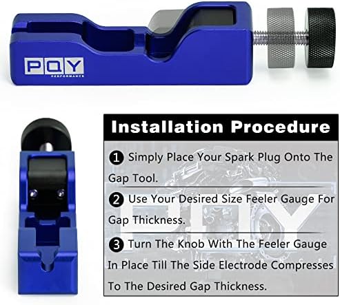PQY Egyetemes gyújtógyertya Hézag Eszköz Feeler Felmérni a Legtöbb 10 mm 12 mm 14 mm 16 mm-es gyújtógyertyák Kék