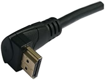 zdyCGTime 5 Hüvelykes HDMI Fel Szög 90 Fokos Függőleges Igaz a Kábel Támogatja a 4K@60Hz, Nagy Sebességű HDMI 2.0 Kész -