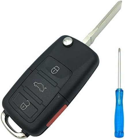 Henrida kulcstartó burkolata Alkalmas VW Volkswagen Jetta Passat Golf Bogár Nyúl GTI CC EOS Csere Flip Összecsukható Okos Autós kulcstartó Esetben