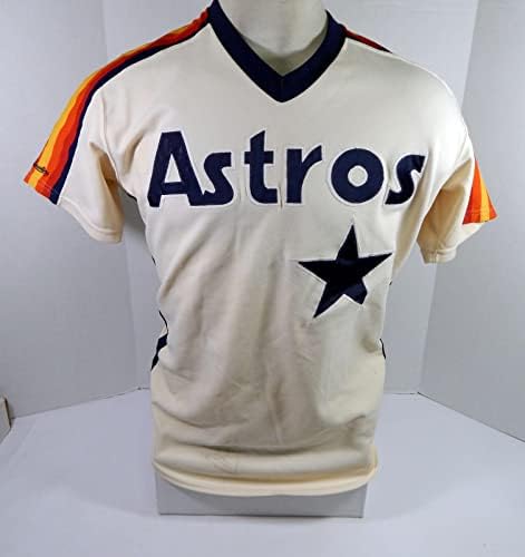 1986 Houston Astros Alan Ashby 14 Játékban Használt Krém Jersey 42 DP35400 - Játék Használt MLB Mezek