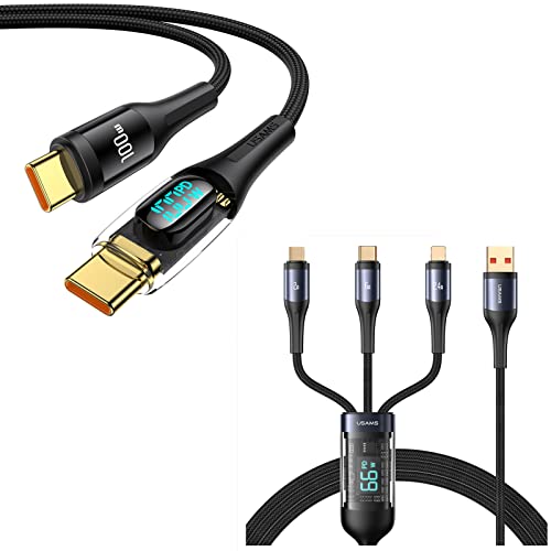 YOUSAMS 66W 3 az 1-led Kijelző Kábel + 100W USB-c Kábel