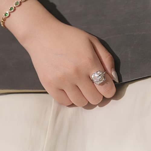 SEEMSAY Ezüst Barokk Gyöngy, Gyűrű, a nők 925 Sterling Ezüst Gyűrű...