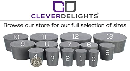 CleverDelights gumidugóval — Méret 6 — 5 Pack — 26mm x 32 mm x 25mm Hosszú — Szürke Szilárd Plug 6
