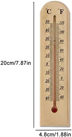 1/10/20DB x Fa Hőmérő, Külső Hőmérő, Kerti Hőmérő Analóg Készült Fa Beltéri, mind Kültéri Használatra, Analóg Hőmérő, Barna