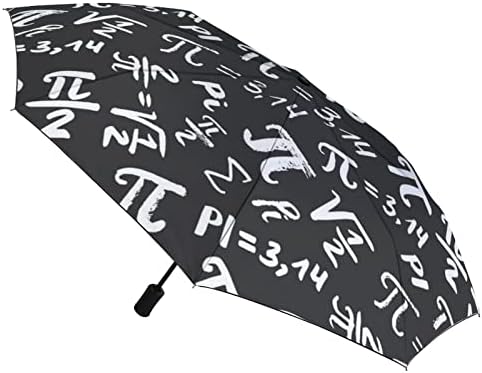 A Pi Matematikai Tudomány Minta 3 Redők Utazási Esernyő Anti-UV Szélálló Esernyők Divatos Auto Nyitott Esernyő