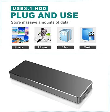 Külső Merevlemez-1 tb-os C Típusú USB3.1 PC, Mac, Asztali Számítógép, Wii U, Xbox (1to, Piros)