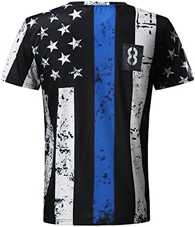 Katona Rövid Ujjú Férfi Amerikai Zászló Plus Size Póló Retro Hazafias Blúz Izom Edzés Atlétika Tee Maximum