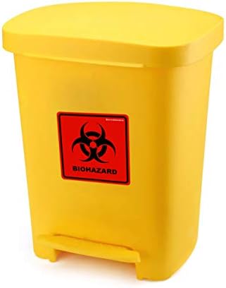 Biohazard Matricák - 5.5 x 5.5 Biohazard Címkék (Csomag 10) - UV-Bevonatú Címke - Biológiai veszély Figyelmeztető Jel a Laborok, Kórházak,