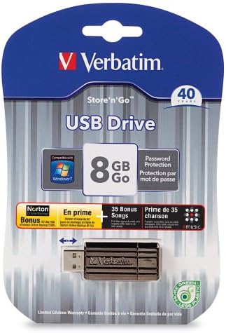 Verbatim Store 'n' Go BlazeDrive 8 GB USB 2.0 Flash Drive 97196 (Fém Pisztoly Fém)