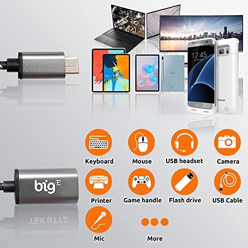 Nagy-E az USB-C-USB 3.0, EGY Nő (2 Csomag) OTG Adapter Kompatibilis a Samsung Galaxy S20 Plusz 5G Teljes USB Fonott Thunderbolt 3 A Kábel