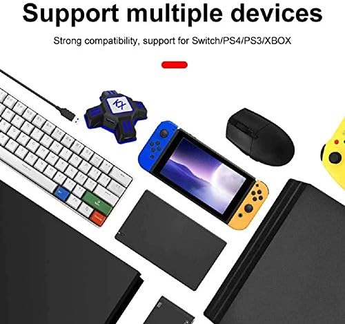 QXJ Utazási Csatlakozó Adapter - Feszültség Átalakító, a Kapcsoló/Xbox/PS3/PS4 Nemzetközi Töltő - Fekete KX USB Játékvezérlő Átalakító