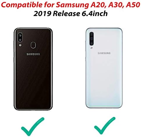 Tok Samsung Galaxy A20 / a30-as / A50 övcsipesz Crystal Tok Állvány ütésálló Telefon Esetében [Beépített képernyővédő fólia]
