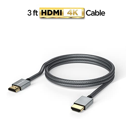 NNQEKBUF 4K-HDMI Kábel 3ft 18Gbps nagysebességű 2.0 Nylon-Fonott HDMI Kábel 4K-60HZ 2K 2160P 1080P HDR 3D 32AWG ARC-Kompatibilis MacBook