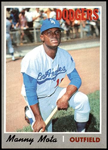 1970 Topps 157 Manny Mota Los Angeles Dodgers (Baseball Kártya) NM Dodgers