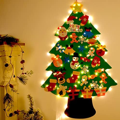 3.8 Ft Éreztem, Falra karácsonyfa Szett 50 LED-es Lámpák karácsonyfa Karácsonyi Díszek