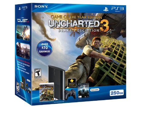 PS3 250GB Uncharted 3: Játék az Év Csomag