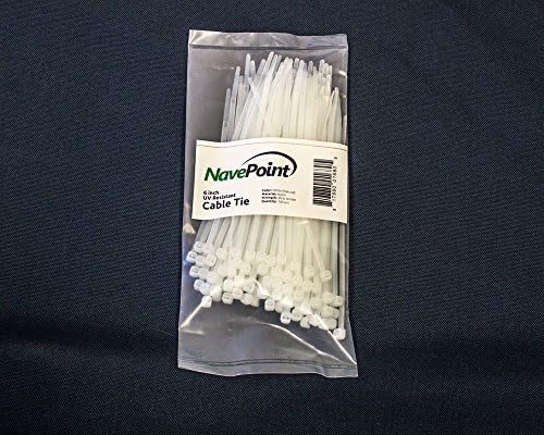 NavePoint 6 Hüvelyk Nylon Kábel Vezeték Zip Nyakkendő 40 kg - Természetes Fehér 100 Pack Sokkal Db Db