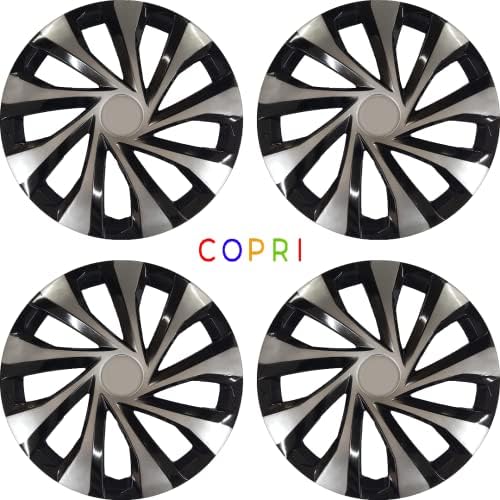 Copri Készlet 4 Kerék Fedezze 13 Coll Ezüst-Fekete Dísztárcsa Snap-On Illik Opel/Vauxhall