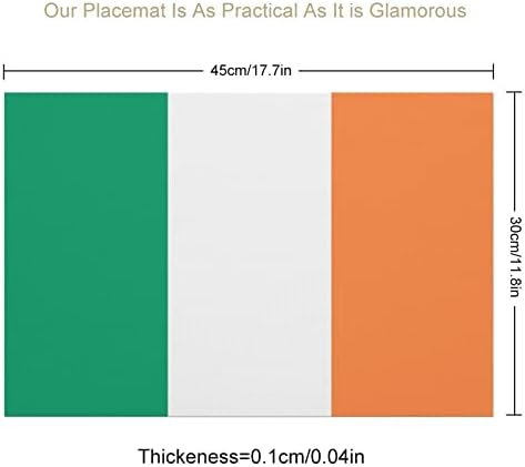 Írország Zászló PVC Táblázat Szőnyeg Mosható Placemats Terítő Asztal Pad Asztal