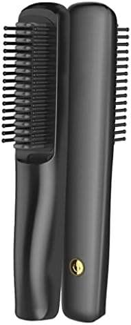 WALNUTA Elektromos hajvasalót Fésű A Nők a Férfiak Gyorsan Fűtés Negatív Ion Ecset Kézi USB Töltse Jó Hajkiegyenesítő (Szín : Fekete, Méret