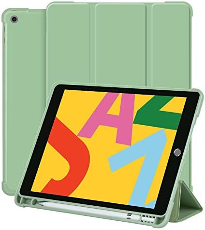 iPad 9. / 8. / 7. Generációs Eset tolltartó, iPad 10.2 Hüvelyk Smart Cover 2021/2020 / 2019 Kiadás, Vékony Trifold Stand Teljes Testet Védő