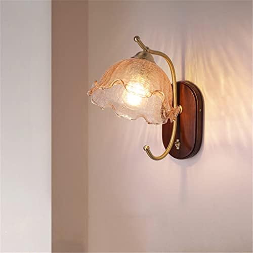 LIRUXUN Retro Fali Lámpa Hálószoba Éjjeli Lámpa Otthon Meleg Tanulmány Üveg Tompítása Dekoratív Fali Lámpa